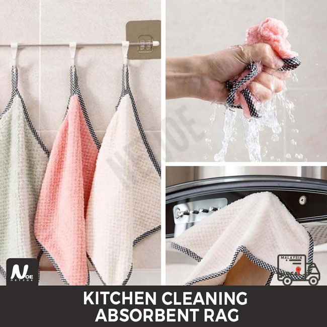 Kitchen Daily Dish Towel, Dish Cloth, Kitchen Rag, Non-stick Oil, Thickened  Table Cleaning Cloth, Absorbent Scouring Pad