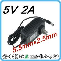 AC 100-240V ~DC 5V 2A Power Supply Adapter 5.5mm*2.5mm US Plug Charger Top