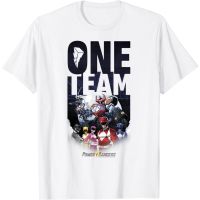 เสื้อยืดผ้าฝ้ายพรีเมี่ยม เสื้อยืด พิมพ์ลายโลโก้ Power Rangers One Team สําหรับเด็ก