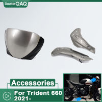 2021 For Trident 660 Motorcycle Accessories Windshield Windscreen Deflector Side Engine Belly Protection Plates Lower Fairing