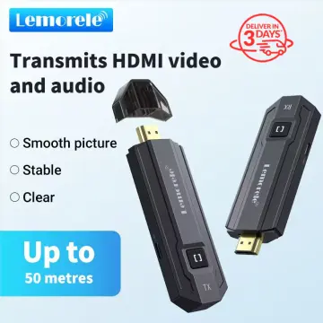 Wireless HDMI Transmitter and Receiver, YEHUA Wireless Video Transmitter,  Wireless HDMI Extender Suitable for Netflix, Meeting Streaming to