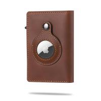 2021 Genuine Leather Airtag Wallet High-quality Airtags Card Holder Anti-lost Cover RFID Multifunctional Wallet