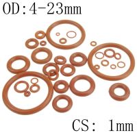 1mm Thickness Silicon Rubber O ring Sealing 4 23mm OD Red Heat Resistance O Ring Seals Gaskets