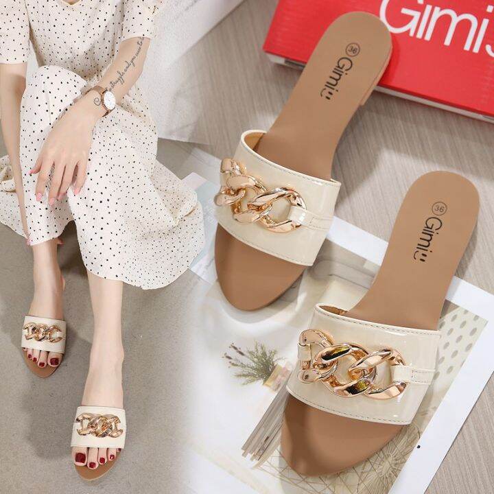 【Crystal】GIMI KOREAN FLAT SANDALS AY-085 | Lazada PH