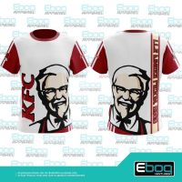 เสื้อยืดแฟชั่น [ในสต็อก] KFC ไรเดอร์สีขาว - แดงระเหิด / Baju KFC ไรเดอร์ไมโครไฟเบอร์ Eboq Jersi / ไรเดอร์เสื้อ KFC XS-5XL