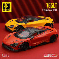 1:24แม็คลาเรน765LT ล้อแม็กรถสปอร์ตของเล่นรุ่น D Iecast สูงที่มีดึงกลับแสงคอลเลกชันเด็กของขวัญวันหยุด