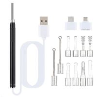 3.5MM HD görsel kulak endoskop 3 in 1 USB otoskop kulak balmumu temizleme muayene kamera Earwax temizleme araçları Android telefon PC için