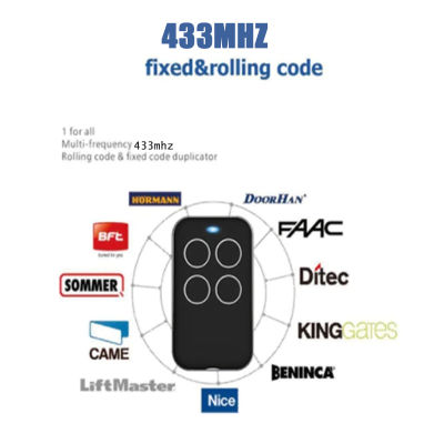 433MHZ รหัสผ่านคงที่ Universal ที่เปิดประตูไฟฟ้าประตูโรงรถรีโมทคอนโทรล Replicator Rolling Code Duplicator /Face-srng633433