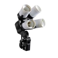 4 In 1 Photography Continuous Bulb E27 Adapter Holder Stand For Photography Studio Lighting