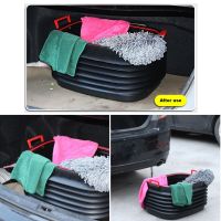 37L Collapsible Storage Bins Durable Plastic Folding Utility Containers Black Bucket for Home Garage