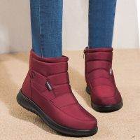 Womens Winter Boots Warm Short Plush Woman Boots Mid-calf Waterproof Women Winter Shoes Slip On Female Boot For Win