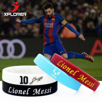 Messi แฟนสร้อยข้อมือฟุตบอลพรรคกีฬาสายรัดข้อมือสำหรับผู้ชายผู้หญิงฟุตบอลซิลิกาข้อมือวงโรงเรียนฟุตบอลทีมสร้อยข้อมือยาง