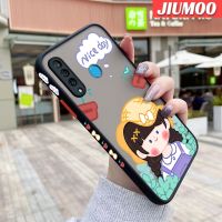 เคส JIUMOO สำหรับ Huawei Nova4 Nova 4E P30 Lite เคสบางเฉียบลายการ์ตูนสาวน่ารักเคสโทรศัพท์เนื้อแข็งผิวด้านขอบสี่เหลี่ยมเคสซิลิโคนกันกระแทกคลุมทั้งหมดเคสป้องกันเลนส์กล้อง