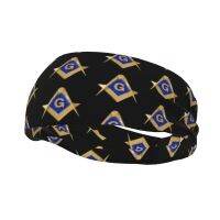 Special Offers Freemasonry Masonic Mason Symbol Headband Women Men Non Slip Freemason Moisture Wicking Sport Sweatband For Basketball