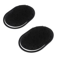 2 Pcs Pocket Travel Hair Comb Brush Men Beard Mustache Palm Scalp Massage Black Drop Shipping