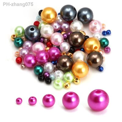 100-1000pcs/Lots ABS Imitation Pearl Beads 3-10mm Acrylic Spacer Loose Bead For Jewelry Making Diy Bracelet Necklace
