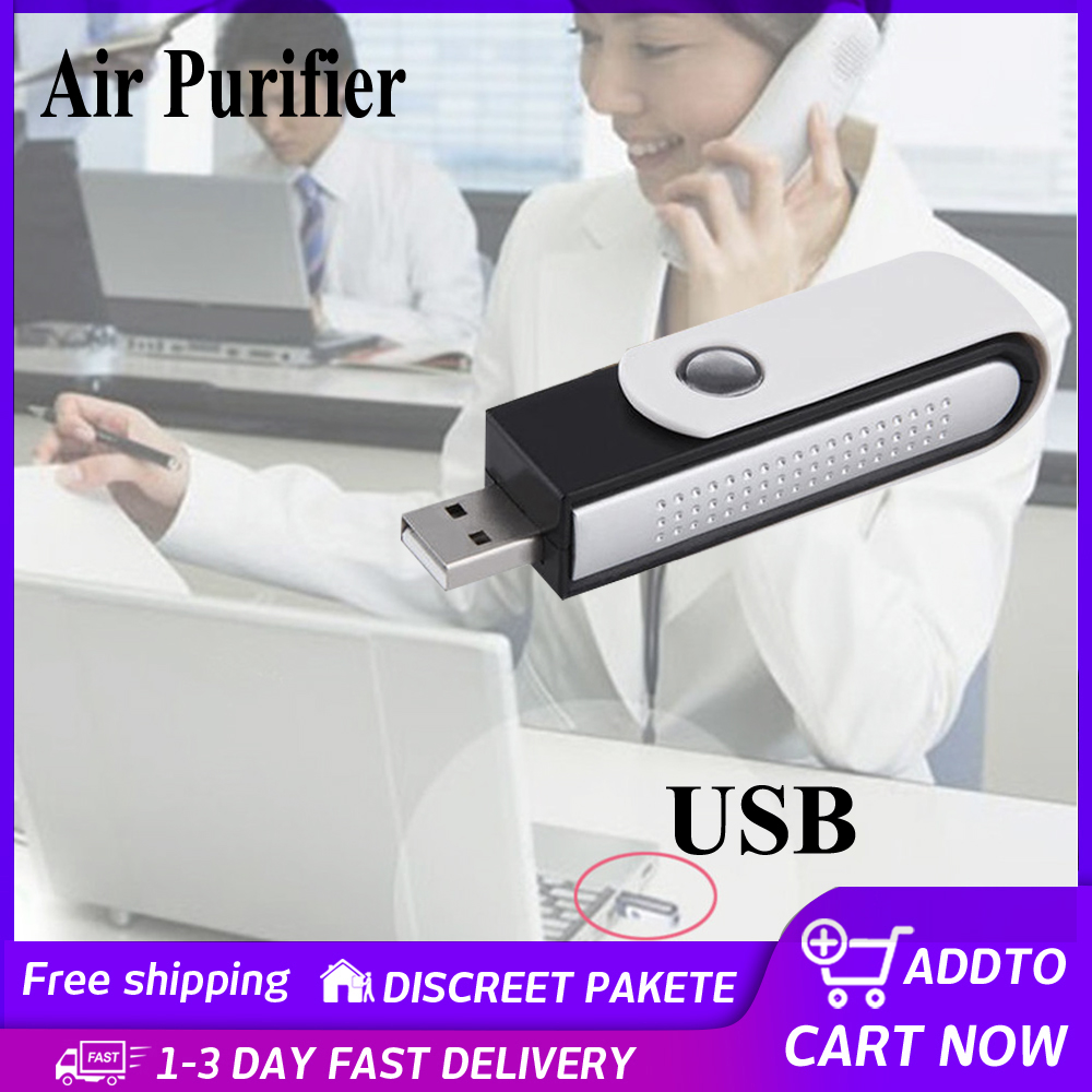 Mini Portable USB Office Home Car Fresh Air Purifier Ozone Oxygen Anion Ionizer