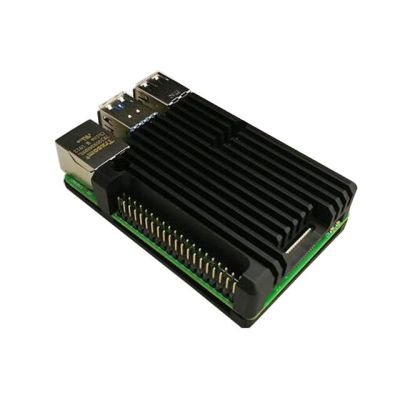 【✆New✆】 fuchijin77 Raspberry Pi 4กล่องกระเป๋าอะลูมิเนียมกล่องโลหะทั้งหมดพร้อมพัดลมทำความเย็นคู่เครื่องระบายความร้อนแบบฮีทซิงค์เปลือกสำหรับ Raspberry Pi 4 Modle B