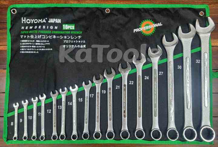 HOYOMA 16PCS COMBINATION WRENCH SET 8-32MM | Lazada PH