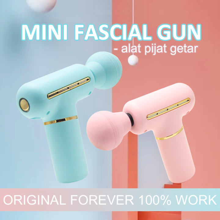 Mini Massage Gun Fascial Gun Alat Pijat Getar Elektrik Portable 4 Speed