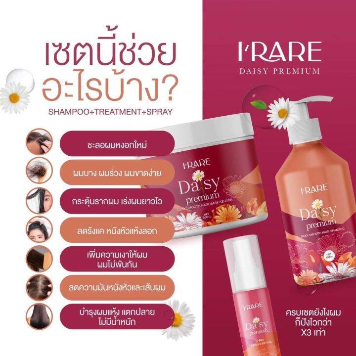 พร้อมส่ง-ไอแรร์-แชมพูบำรุงผม-ทรีทเม้นท์บำรุงผม-สเปรย์เซรั่มบำรุงผม