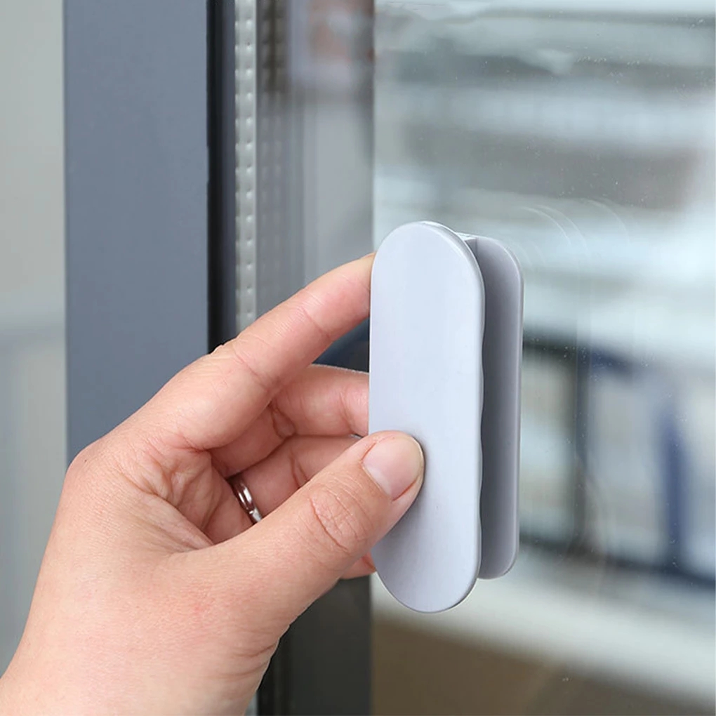 两件Pintu Pintu Tingkap Pintu Kabine Punch Improma Penganjur Laci Mengendalikan Knobs Plastik Diri Pelekat Pintu Mengendalakan Almari Menarik perkaasan Pintu Keselamatan