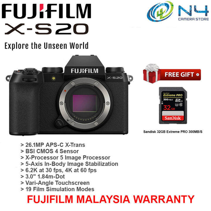 FUJIFILM X-S20 XS20 Mirrorless Camera With 15-45mm Lens / X-S20 BODY ...