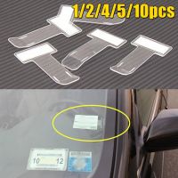 【CC】✖▩  Car Parking Ticket Clip Fastener Interior Organizer Permit Card Bill Holder Sticker Windscreen Window Stickers