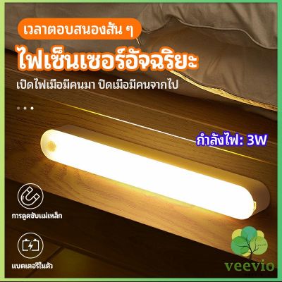 Veevio ไฟเซ็นเซอร์  LED ไร้สายตรวจจับการเคลือนไหว แสงสว่างกลางคืนมีพร้อมจัดส่ง  human body sensor light