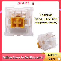 【 Stock】Gazzew Boba U4t U4tx RGB (สต็อก/Lubed)(รุ่นอัพเกรด) ครึ่ง Thock สวิทช์ป้องกันฝุ่น Stem สำหรับแป้นพิมพ์การปรับแต่ง5pin 65G ด้านล่าง