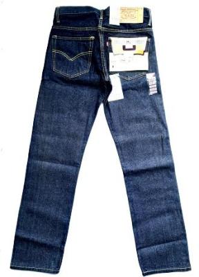 กางเกงยีนส์ กางเกงยีนส์ขายาวผู้ชาย ริมแดง ผ้าไม่ยืด ทรงกระบอก เป้ากระดุม Size 28-36