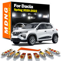 MDNG 7ชิ้น C An BUS LED ภายในแผนที่โดมลำต้นแสงชุดสำหรับ Dacia ฤดูใบไม้ผลิ2020 2021 2022รถยนต์ Led หลอดไฟอุปกรณ์เสริมไม่มีข้อผิดพลาด