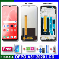 จอ Lcd แบบดั้งเดิม OPPO ทดสอบขนาด6.5นิ้วสำหรับ CPH2073 A31 CPH2015 CPH2081 CPH2029 CPH2031ดิจิไทเซอร์จอแสดงผล LCD แบบสัมผัสหน้าจอพร้อมกรอบ