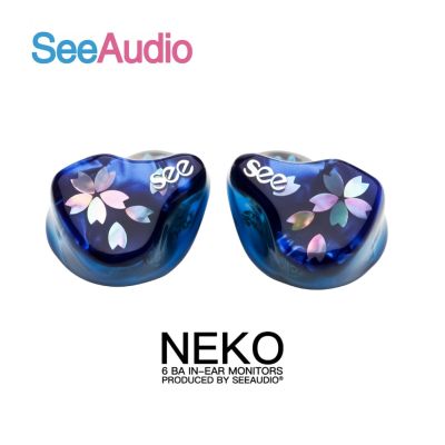 SeeAudio Neko 6BA In-Ear มอนิเตอร์6 Balanced Arature IEMs กับ EA CADMUS OCC ชุบเงิน2Pin สายเคเบิล0.78 3.5Mm + 4.4Mm