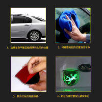 Solar Wireless Charging Keep Distance 3D Personalized Logo Anti-Collision Colorful Warning Light Anti-Shunt Taillight Car Body