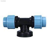 ☼ 1PCS 1 3/4 1/2 Plastic Tee Fittings Reducing Connector Water Tank Pipe T-Shaped Adapter Garden Hose DN20 DN25 DN32 Blue