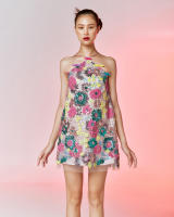 BLOSSOM MINI DRESS - MULTI SEQUIN FLORAL