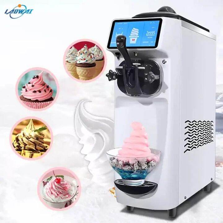 Geshen ST6EW soft ice cream machine commercial desktop ice cream fully