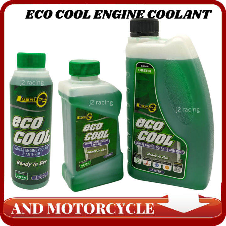 MOTORCYCLE LUBRIGOLD ECO COOL ENGINE COOLANT GREEN 1 LITER/500ML