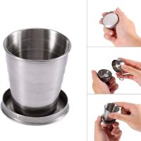 hotx【DT】 Cup Outdoor Collapsible Mug Telescopic Lids Hiking Camping Glass Beer Cups