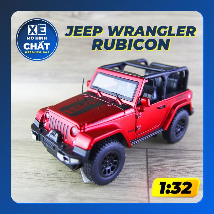 HCM]Mô Hình Jeep Wrangler Unlimited Rubicon bằng sắt tỷ lệ 1:32 