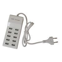 10 USB Charger Station Splitter 50W Mobile Phone Charger HUB Smart IC Charge Universal Power Adapter