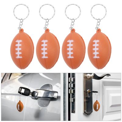 20 Pack Rugby Ball Keychains for Party Favors,Rugby Stress Ball,School Carnival Reward,Sports Centerpiece Decorations