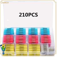 ZHIMUA 210PCS ฉนวนกันความร้อน ขั้วต่อปลายท่อหด กันน้ำกันน้ำได้ 26-10 AWG ชุดขั้วต่อสายไฟ พร้อมกล่องเก็บของ เกรดทางทะเล ขั้วต่อไฟฟ้าแบบจีบ ยานยนต์สำหรับรถยนต์