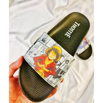 PRIA Thostee PVC Anime Onepiece Luffy Mens Slides Slippers Centermode1234