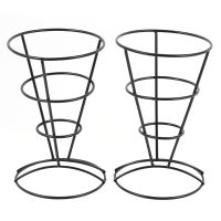 2-Piece French Fry Stand Cone Basket Holder For Fries Fish And Chips And Appetizers