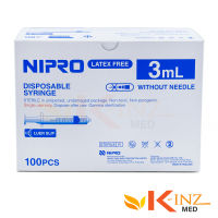 ไซริ้งค์นิโปร ขนาด 3 ซีซี Nipro Syringe (100ชิ้น/กล่อง)