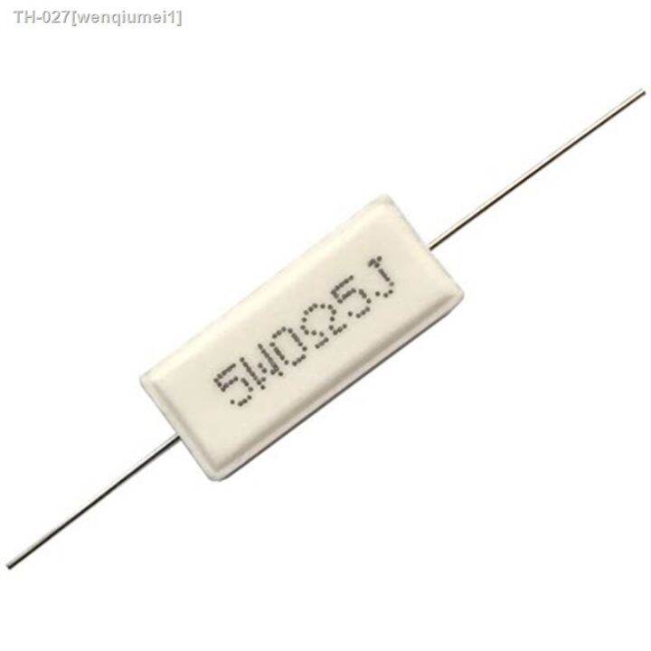 10pcs-5w-cement-resistance-power-resistance-0-01r-150k-0-5r-1r-10r-100r-0-22-0-33-0-5-1-2-5-8-10-15-20-25-30-100-1k-10k-ohm