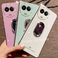 เคสโทรศัพท์ Realme11 Realme 11 C51 NFC 5G 4G เคส ปลอกข้อเสนอสุดฮอตดีไซน์ใหม่สีลูกกวาดไฟฟ้าซิลิโคนอ่อนนุ่มคลุมด้วยไรน์สโตนกระจกแต่งหน้าผู้ถือ Case 2023