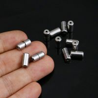 5pcs/lot stainless steel Screw Clasps Necklace Bracelet Findings Cylinder Silver Color DIY Jewelry Making Craft Findings